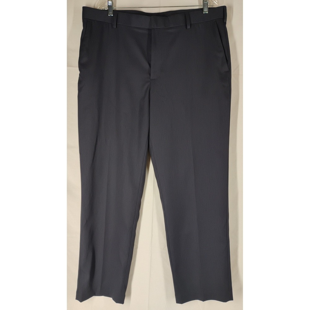 Van Heusen Mens 38x30 (39x30) Dark Blue Navy Dress Pants Slacks